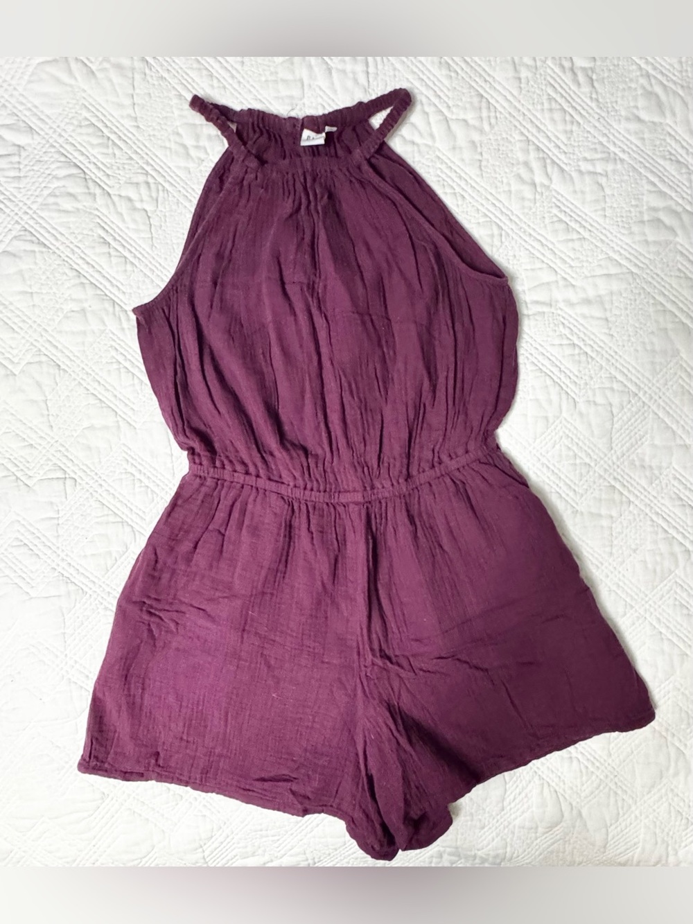 GAP Burgundy Women’s Halter Romper Size Medium Cotton